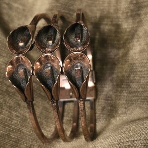 MCM Renoir Copper Cala Lilly Hinged Cuff Bracelet